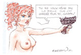 Rouquine avec flingue
